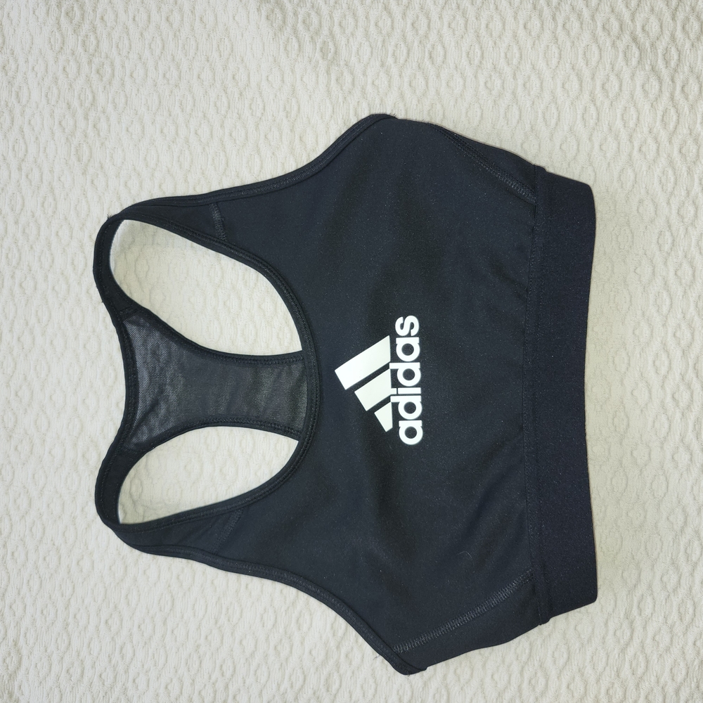 Adidas Black and White Racerback Sports Bra